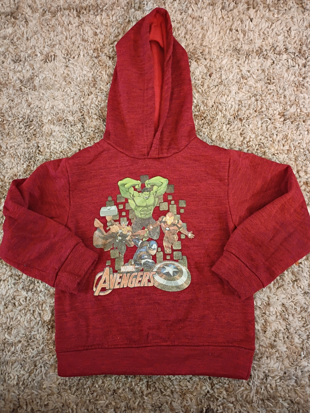 Marvel Avengers Red Kids Hoodie Size 6